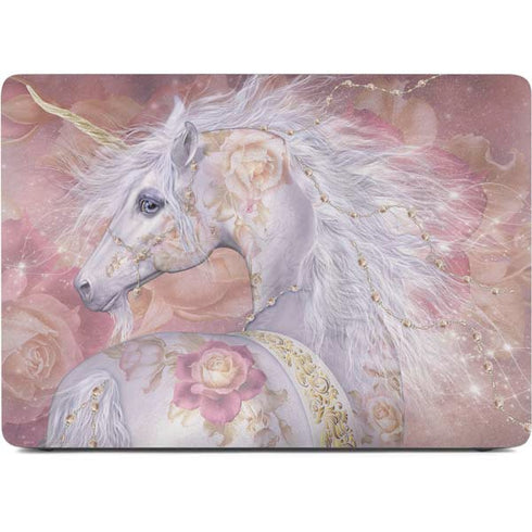Licorne Florale Rose Unicorn by Laurie Prindle Apple MacBook Air Skin