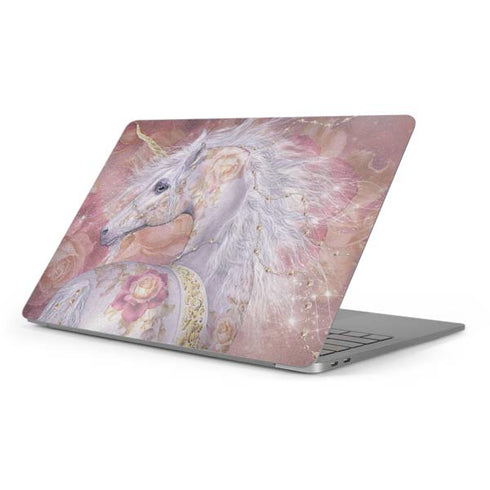 Licorne Florale Rose Unicorn by Laurie Prindle Apple MacBook Pro 16-inch Skin