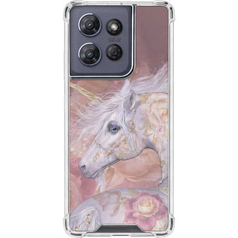 Licorne Florale Rose Unicorn by Laurie Prindle Moto G Play 5G (2025) Clear Case