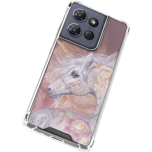 Licorne Florale Rose Unicorn by Laurie Prindle Moto G Play 5G (2025) Clear Case