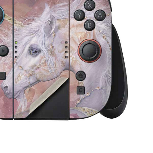 Licorne Florale Rose Unicorn by Laurie Prindle Nintendo Switch 2 (2025) Joy-Con Controller Skin