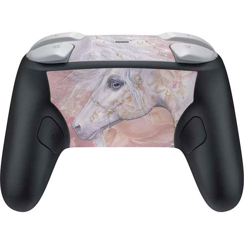 Licorne Florale Rose Unicorn by Laurie Prindle Nintendo Switch 2 (2025) Pro Controller Skin