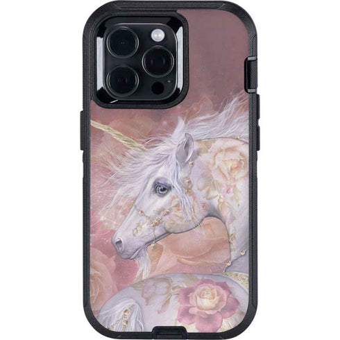 Licorne Florale Rose Unicorn by Laurie Prindle Otterbox Defender iPhone Skin