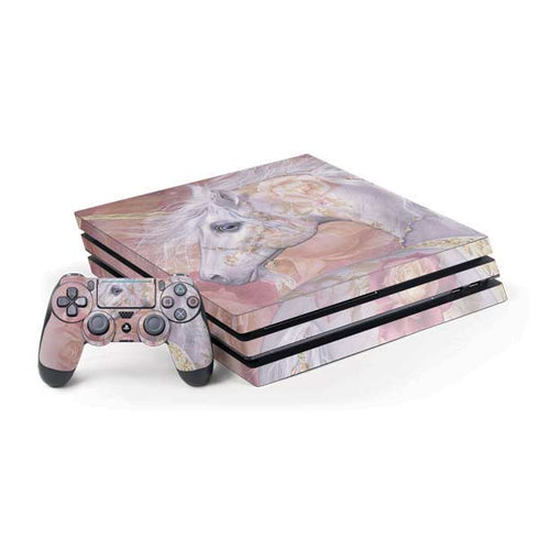 Licorne Florale Rose Unicorn by Laurie Prindle PlayStation PS4 Skins