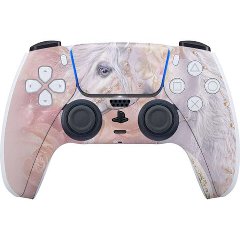 Licorne Florale Rose Unicorn by Laurie Prindle PlayStation PS5 Skins
