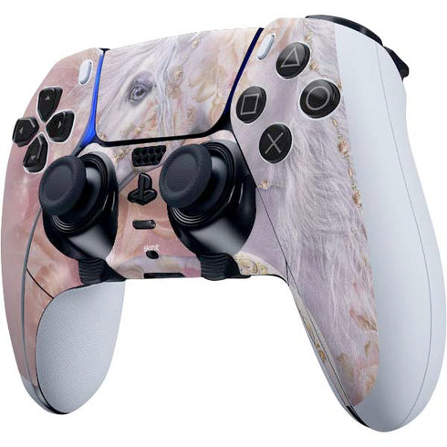 Laurie Prindle Licorne Florale Rose Unicorn PS5 DualSense Edge Pro Controller Skin