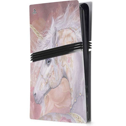 Licorne Florale Rose Unicorn by Laurie Prindle PS5 Pro Console Skin