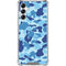 Light Blue Street Camo Gabb Phone 4 Clear Case