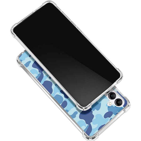 Light Blue Street Camo Gabb Phone 4 Clear Case