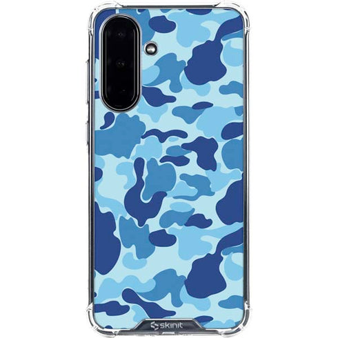 Light Blue Street Camo Galaxy A36 5G Clear Case