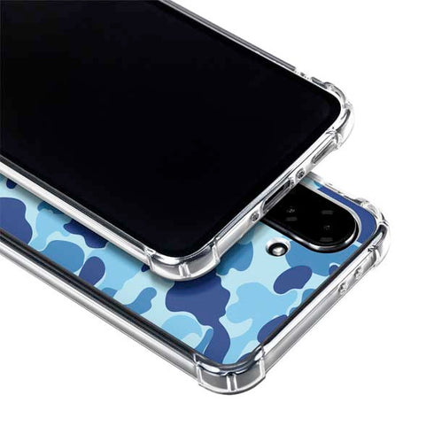Light Blue Street Camo Galaxy A36 5G Clear Case