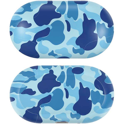 Light Blue Street Camo Galaxy Buds Plus Skin