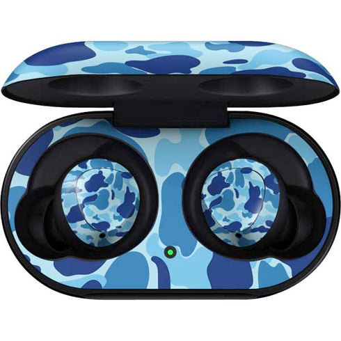 Light Blue Street Camo Galaxy Buds Skin