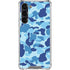 Light Blue Street Camo Galaxy S24 FE Clear Case