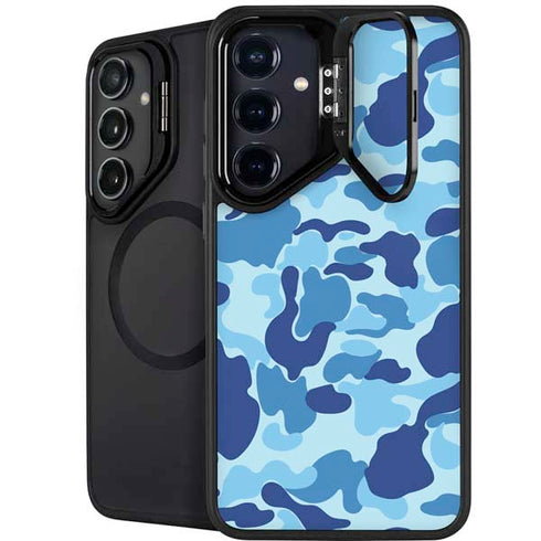 Light Blue Street Camo Galaxy S24 Kickstand Case