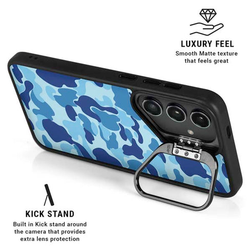 Light Blue Street Camo Galaxy S25 Kickstand Case