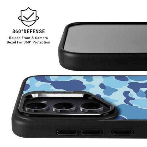 Light Blue Street Camo Galaxy S24 Plus Kickstand Case