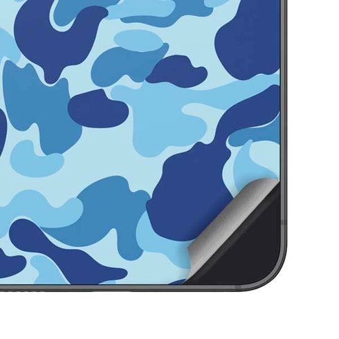 Light Blue Street Camo Galaxy S24 Plus Skin