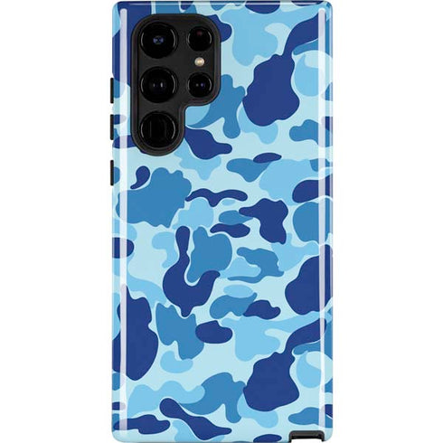 Light Blue Street Camo Galaxy Cases