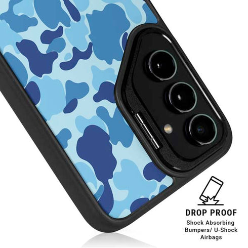 Light Blue Street Camo Galaxy S24 Ultra Kickstand Case