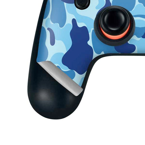 Light Blue Street Camo Google Stadia Controller Skin