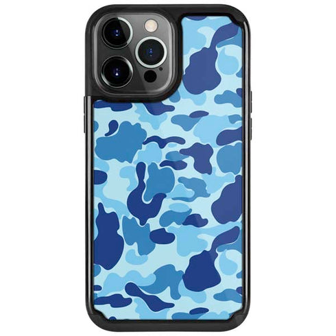 Light Blue Street Camo iPhone Cases
