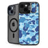 Light Blue Street Camo iPhone 15 Plus Kickstand Case