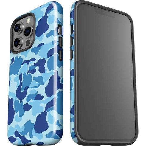 Light Blue Street Camo iPhone 15 Pro Impact Case