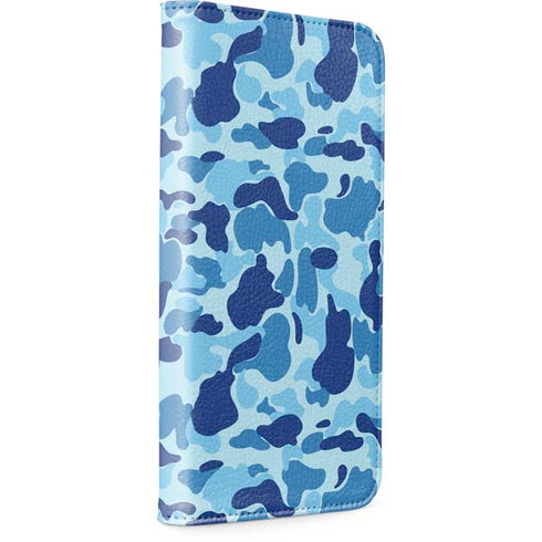 Light Blue Street Camo iPhone 15 Pro Max Folio Case