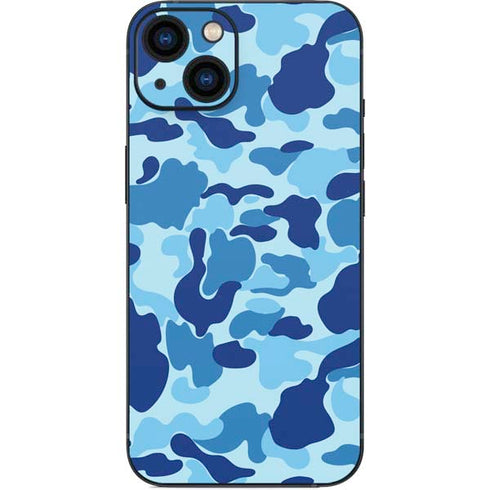 Light Blue Street Camo iPhone 15 Skin