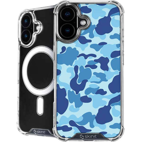 Light Blue Street Camo iPhone 16 MagSafe Case