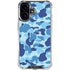 Light Blue Street Camo iPhone 16 Plus Clear Case