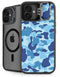 Light Blue Street Camo iPhone 16 Plus Kickstand Case