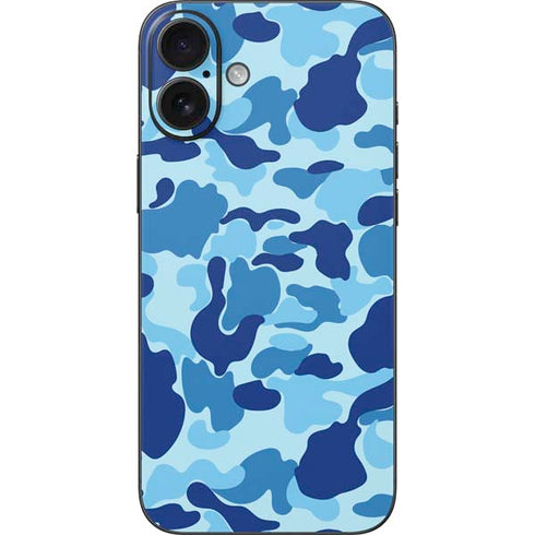 Light Blue Street Camo iPhone 16 Plus Skin