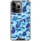Light Blue Street Camo iPhone 16 Pro Clear Case