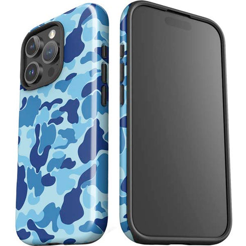 Light Blue Street Camo iPhone 16 Pro Impact Case