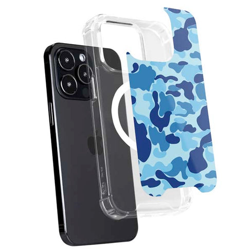 Light Blue Street Camo iPhone 16 Pro MagSafe Case