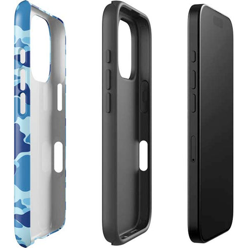 Light Blue Street Camo iPhone 16 Pro Max Impact Case