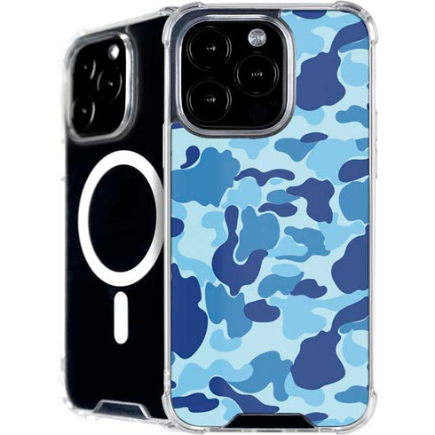 Light Blue Street Camo iPhone 16 Pro Max MagSafe Case