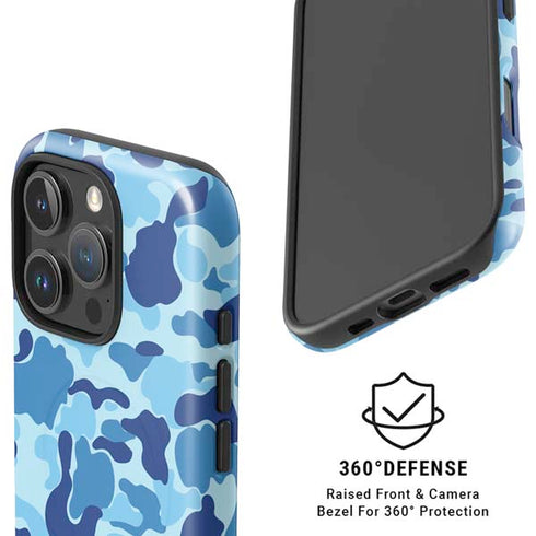 Light Blue Street Camo iPhone 16 Pro Max Magsafe Impact Case