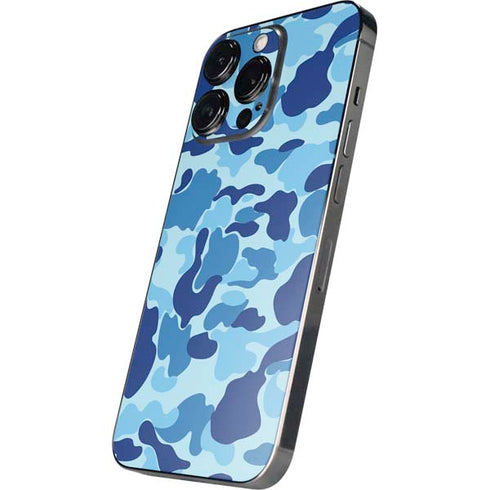 Light Blue Street Camo iPhone 16 Pro Skin
