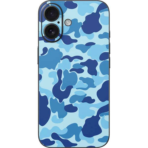 Light Blue Street Camo iPhone 16 Skin