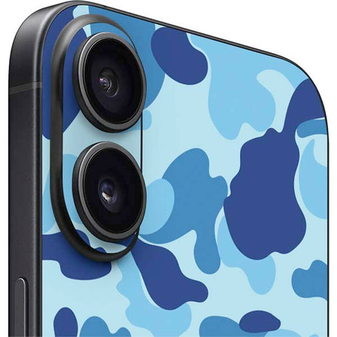 Light Blue Street Camo iPhone 16 Skin