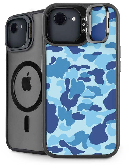 Light Blue Street Camo iPhone 16e Kickstand Case