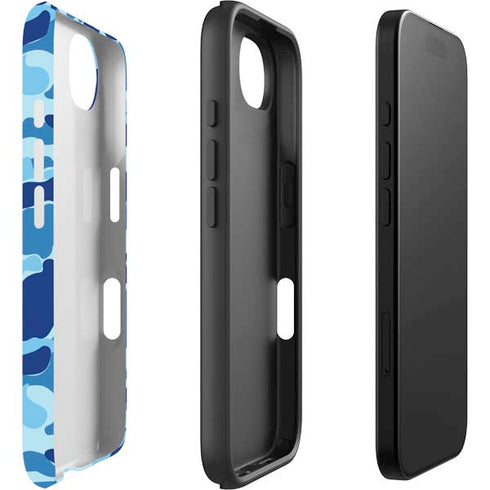 Light Blue Street Camo iPhone 16e Impact Case