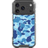 Light Blue Street Camo iPhone 18 Pro Clear Case