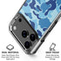 Light Blue Street Camo iPhone 18 Pro Clear Case