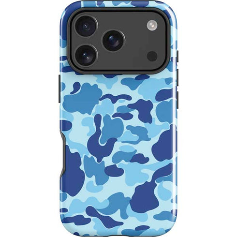 Light Blue Street Camo iPhone 18 Pro Impact Case