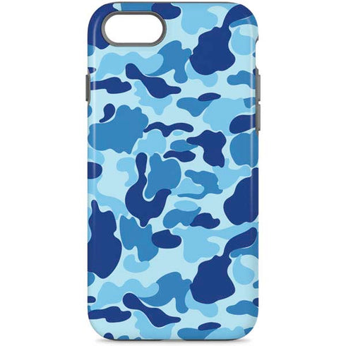 Light Blue Street Camo iPhone Cases