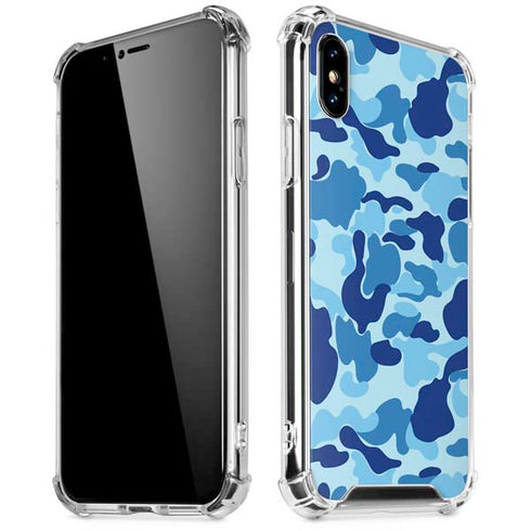 Light Blue Street Camo iPhone X/XS Clear Case
